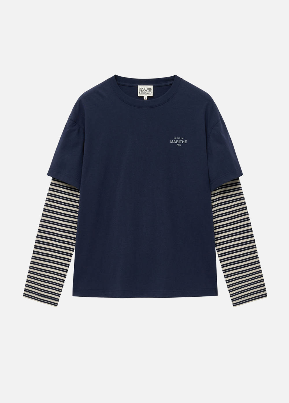 ★Marithe + Francois Girbaud★ STRIPE LAYERED LONG SLEEVE br MARITHÉ FRANÇOIS GIRBAUD STRIPE LAYERED LONG SLEEVE | WY Store