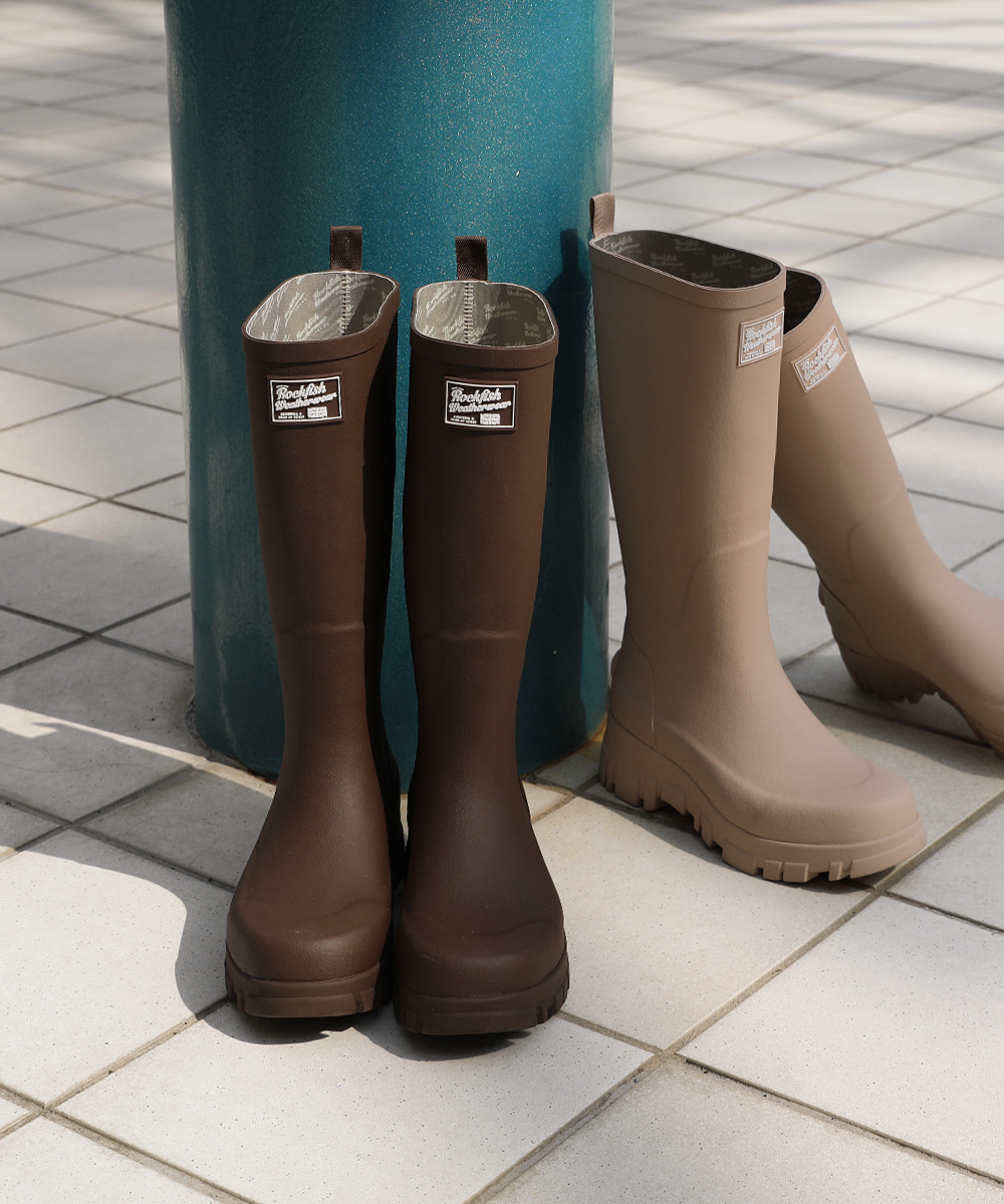 ROCKFISH WEATHERWEAR FLATFORM RAIN BOOTS LONG - 8color | WY Store