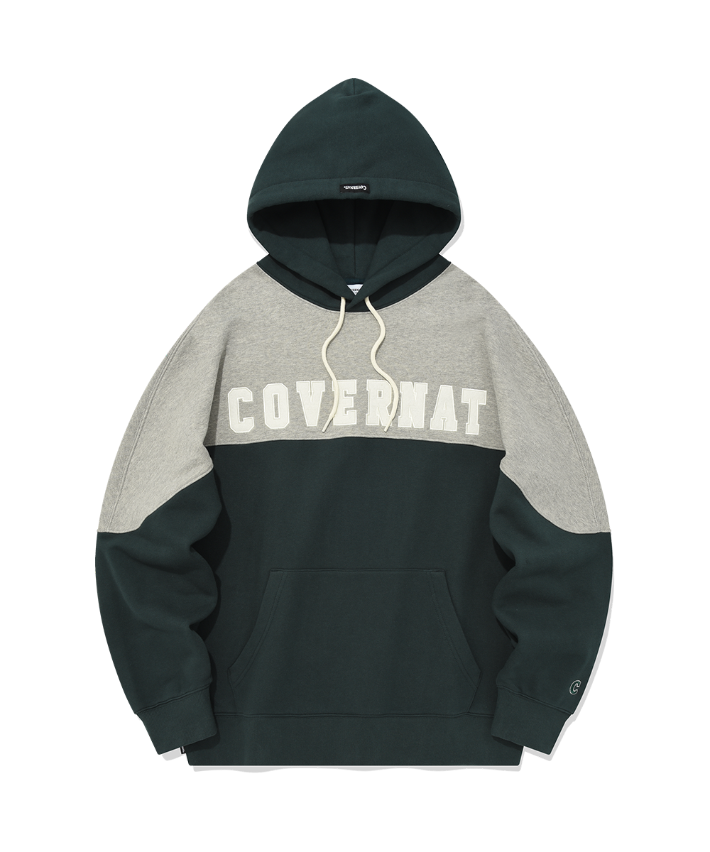 [COVERNAT]★COLOR BLOCK HOODIE MUSINSA | COVERNAT Sports Club Color Block Hoodie Green