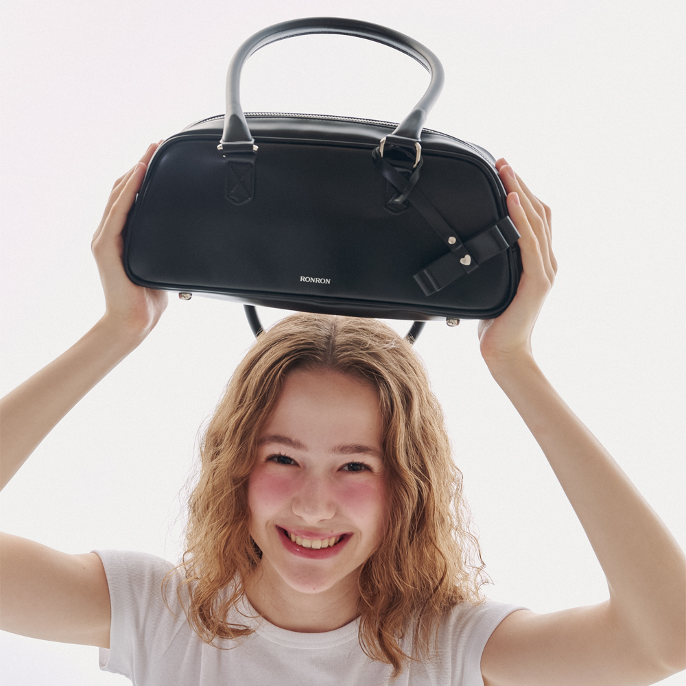 【RON RON】韓国人気◆BOWLING BAG BLACK RON RON】韓国人気◇BOWLING BAG BLACK (RONRON/ハンドバッグ