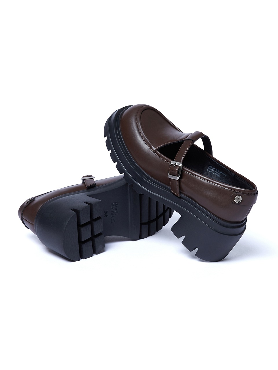 MARDI MERCREDI FLOWER RIVET T-STRAP LOAFERS | WY Store