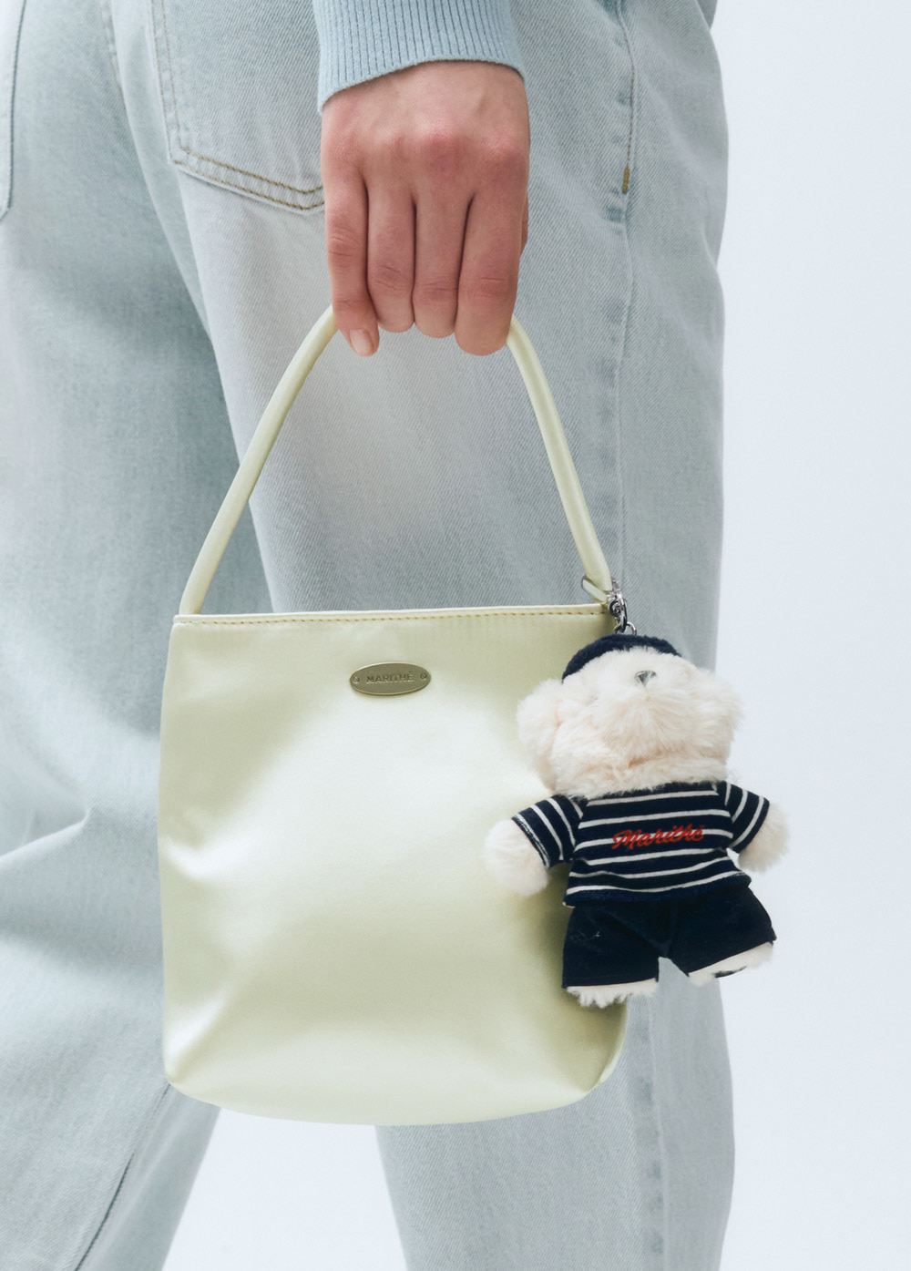トートバッグ Marithe + Francois Girbaud REGULAR LOGO SATIN MINI BAG red MARITHE X MY MELODY CLASSIC LOGO CANVAS SHOULDER BAG red