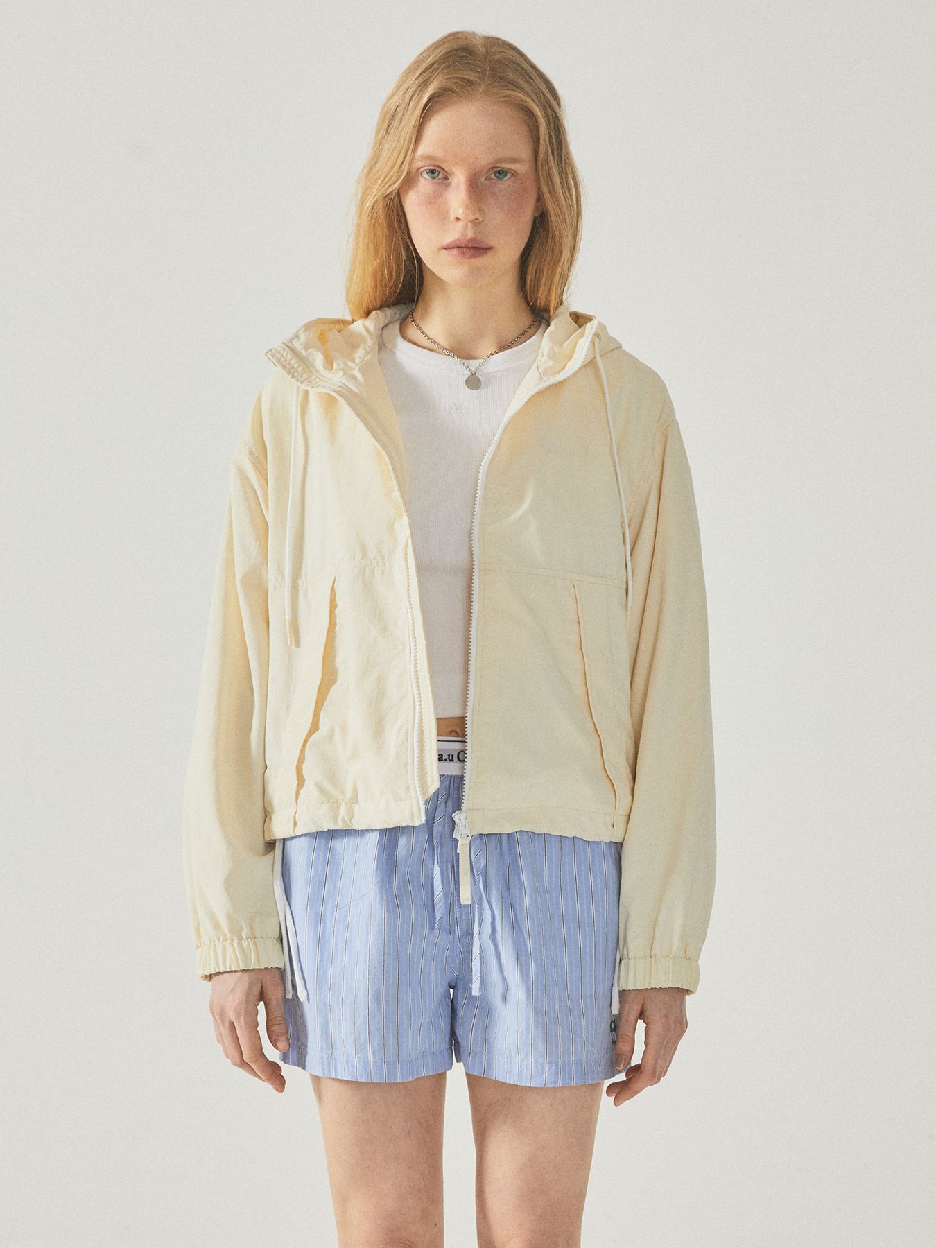 【WHO.A.U】Steve hood Windbreaker Steve Hood Zip-up - 후아유닷컴