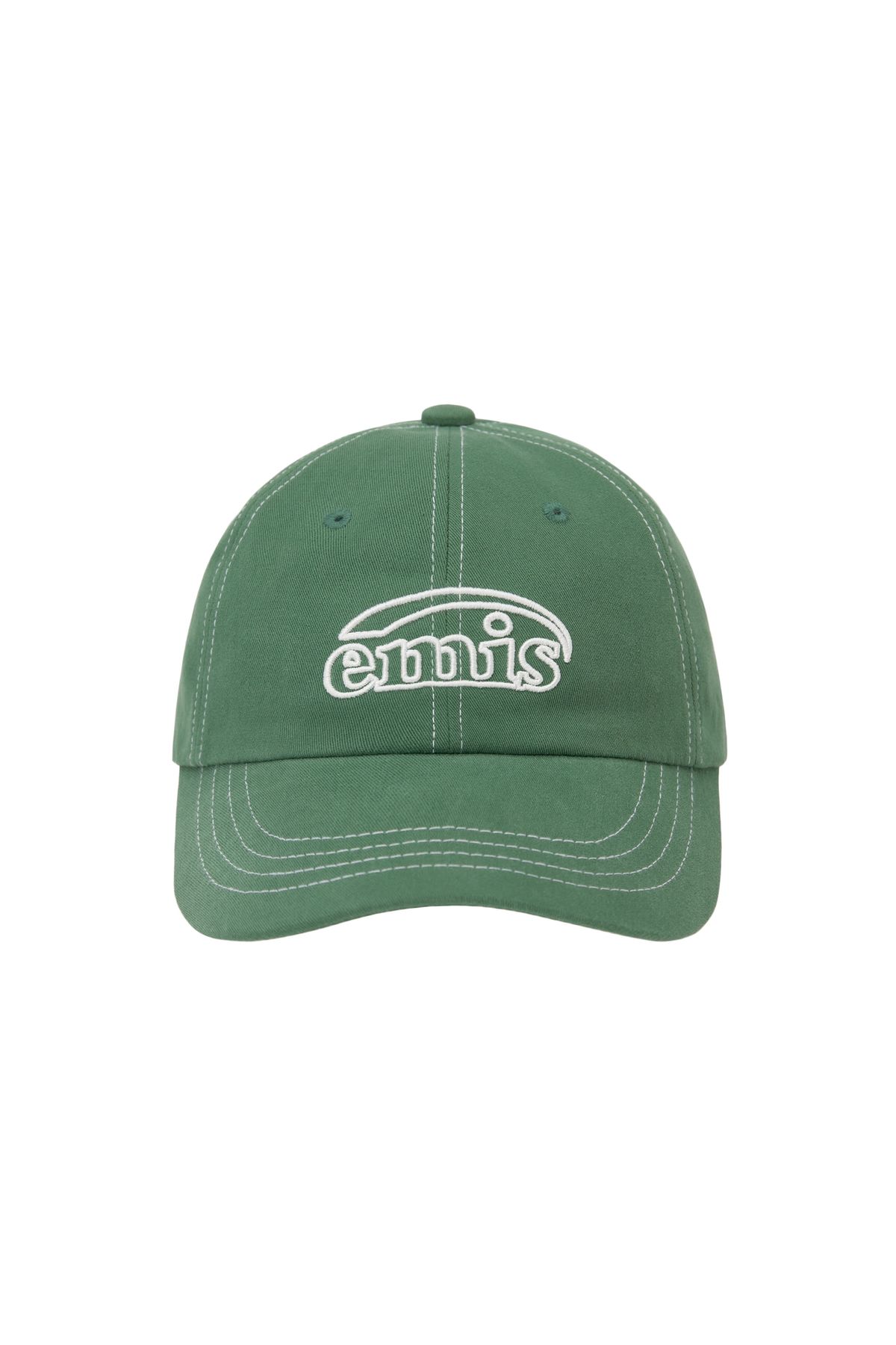 ★EMIS★ LETTERING LOGO WHITE STITCH BALL CAPPINK m1037_1477 LETTERING LOGO WHITE STITCH BALL CAP-PINK - EMIS