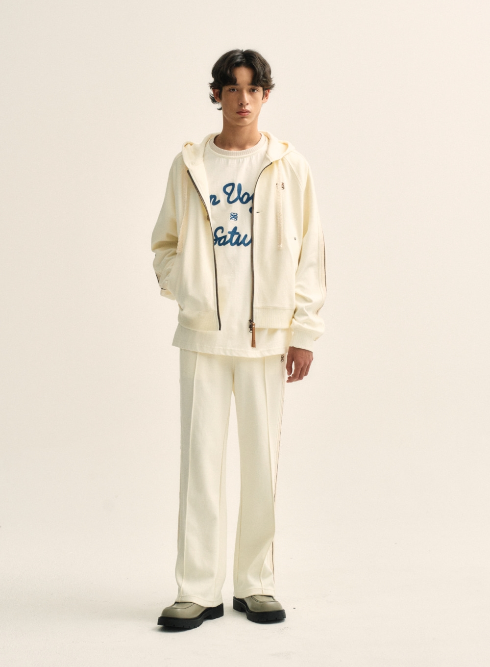 SATUR Lawton Loose Fit Hood Zip-up | WY Store
