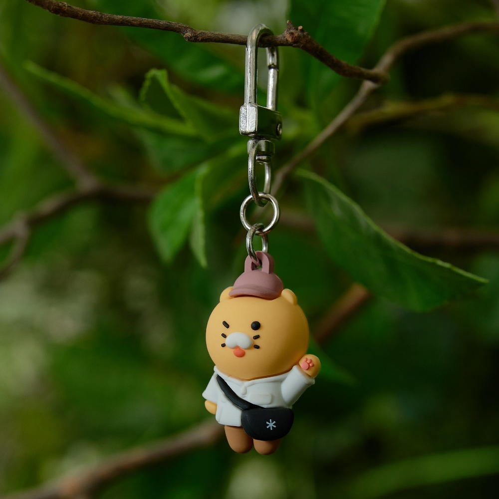 【 Peak】 [peak x Kakao Friends] Ryan Keyring Snow Peak x KAKAO Friends RYAN Camper Plush Doll Keyring