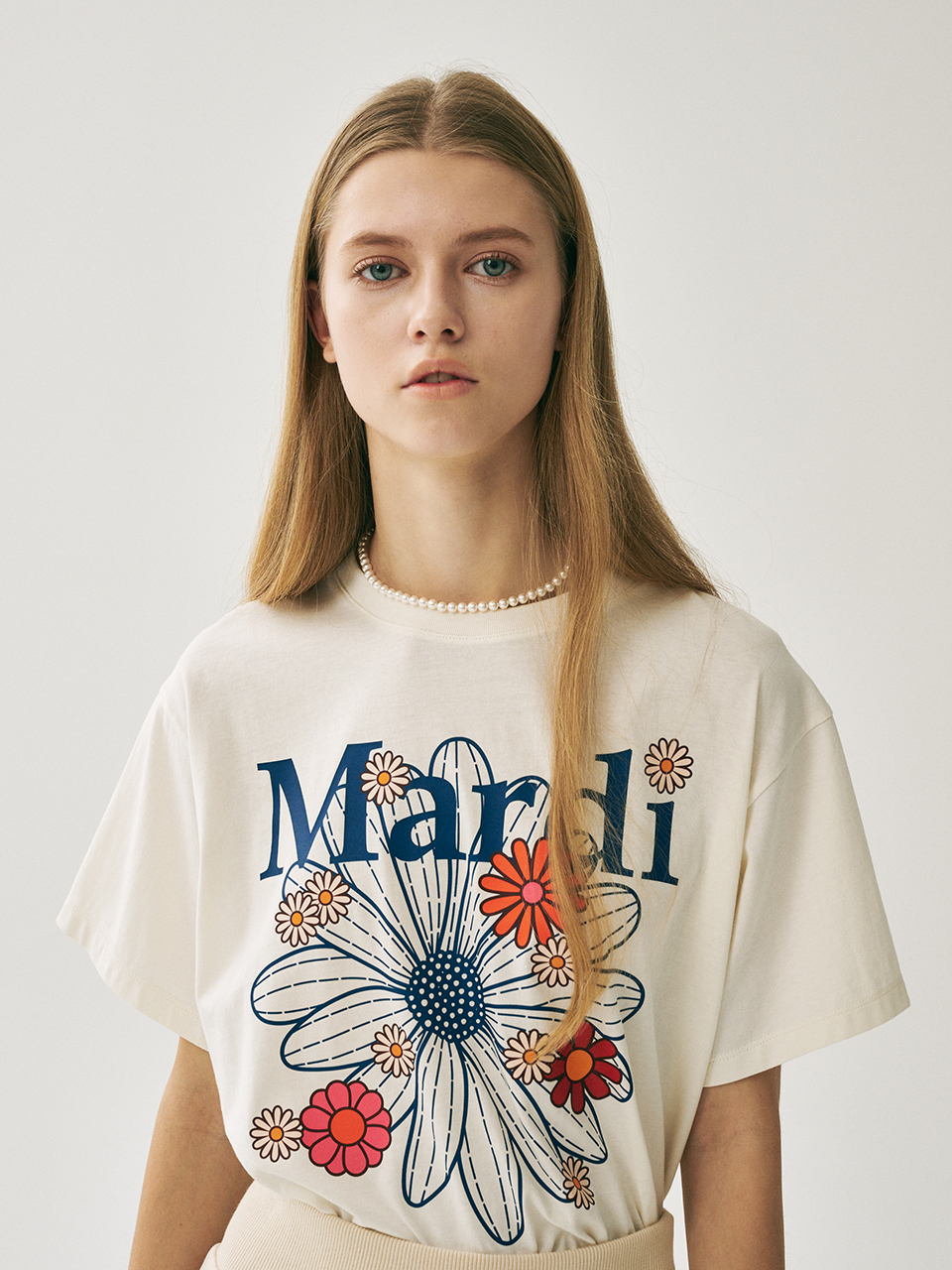 トップス Mardi MercrediTSHIRT FLOWERMARDI BLOSSOM TSHIRT FLOWERMARDI BLOSSOM_OATMEAL BLACK - MARDI MERCREDI