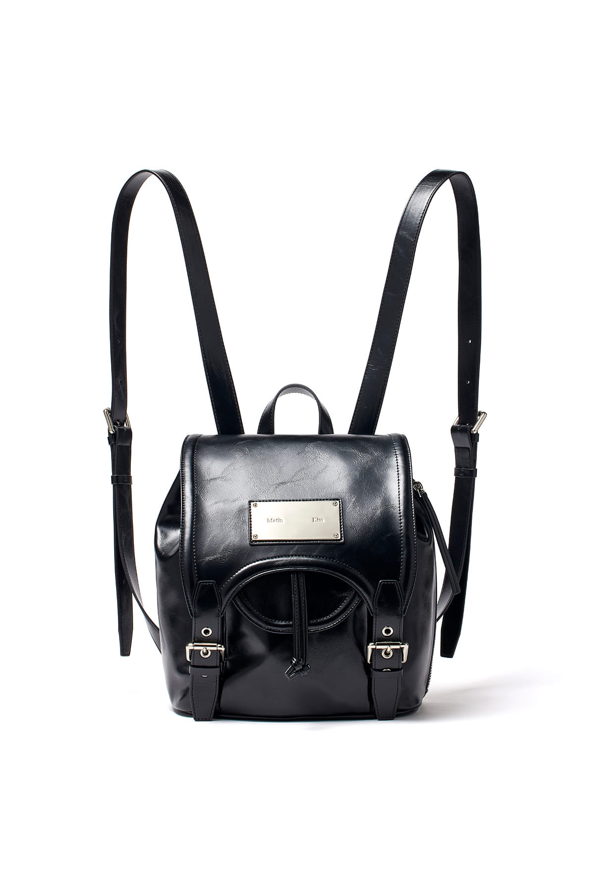 ★MATIN KIM ★ONE POCKET MESH BACK PACK MATIN KIM BUCKLE DETAIL BACK PACK IN BLACK | WY Store