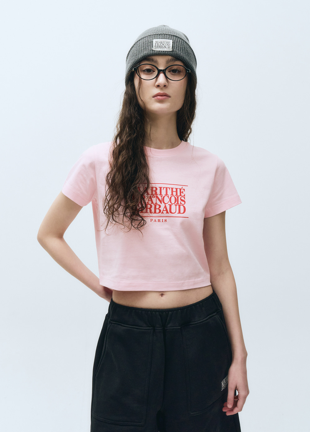 MARITHÉ FRANÇOIS GIRBAUD W CLASSIC LOGO CROP TEE | WY Store