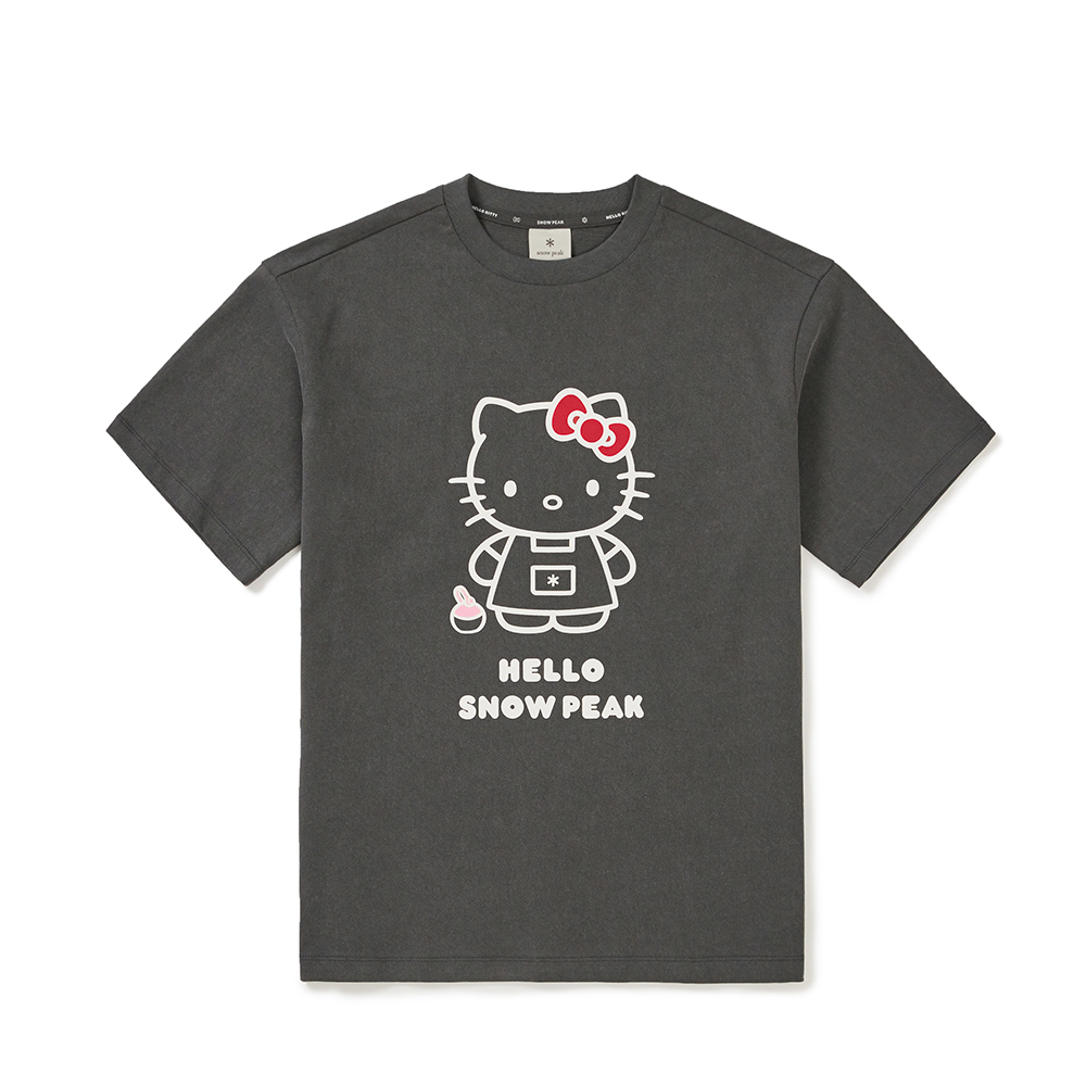 HELLO SNOW PEAK Hello Kitty Tシャツ ブラック Snow Peak X Hello Kitty】25SS☆ Graphic T-Shirt (Snow Peak