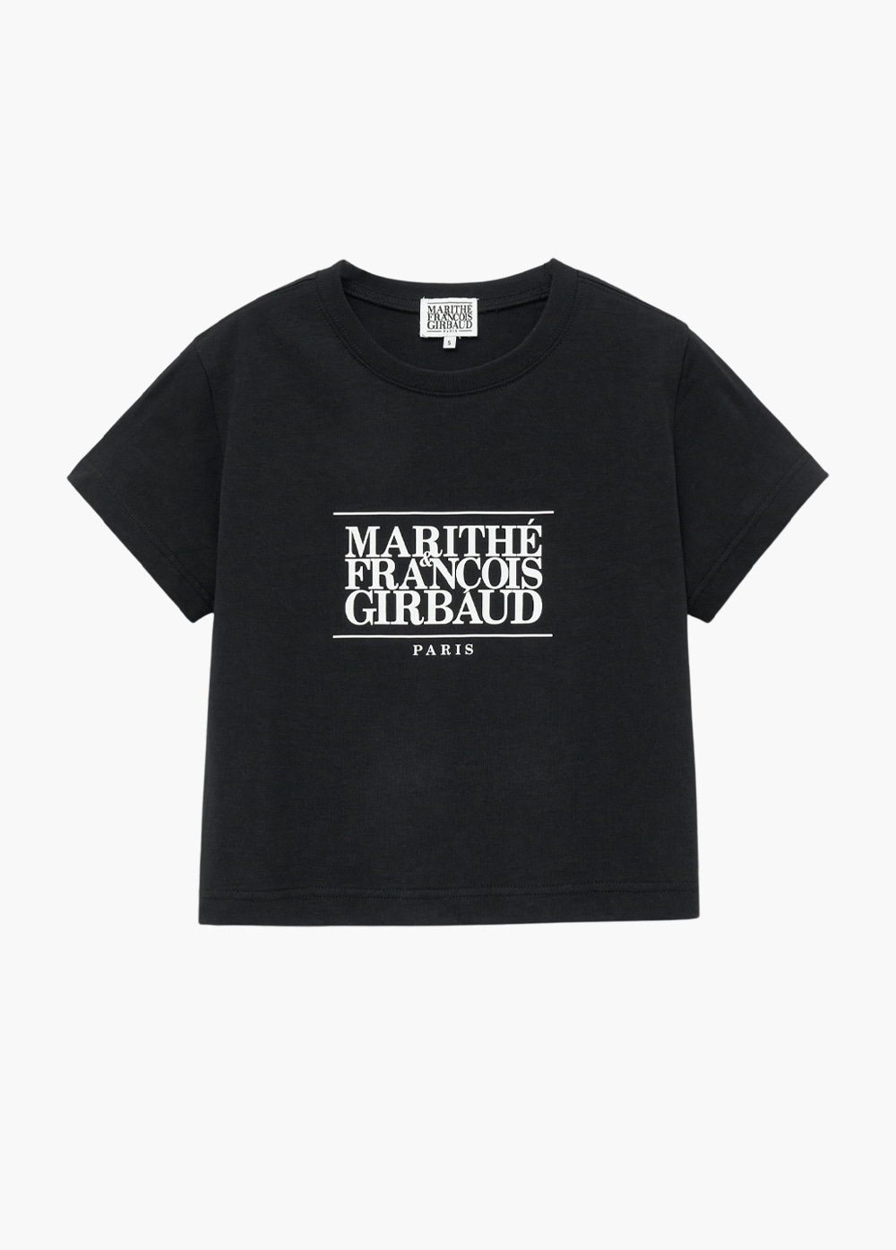 ★Marithe + Francois Girbaud★ W LETTERING CROP TEE black MF W LETTERING CROP TEE