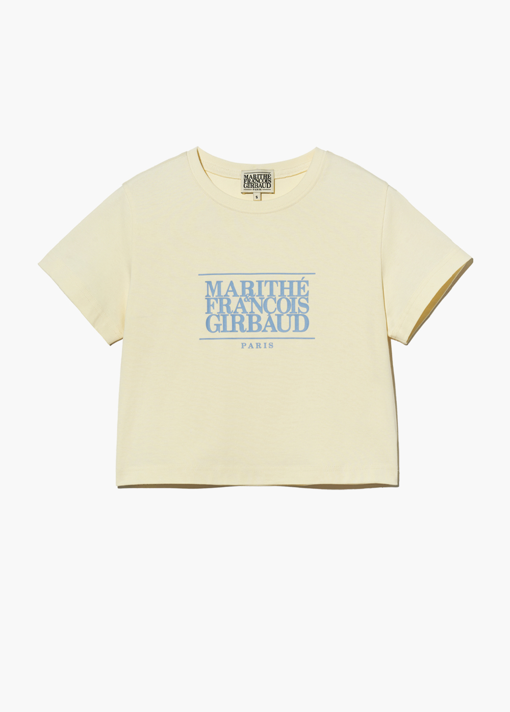 Tシャツ・カットソー Marithe + Francois Girbaud W BASIC CROP TEE white MARITHE】関税込☆W CLASSIC LOGO CROP TEE / 0MG22STS123