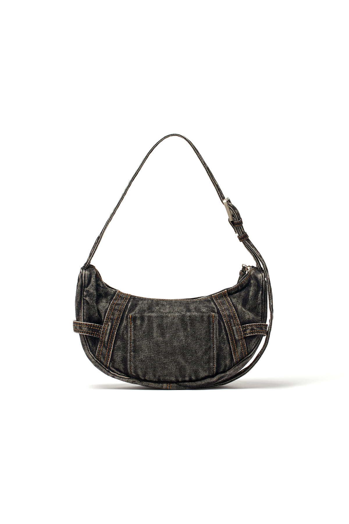 ショルダーバッグ・ポシェット [Matin Kim] MATIN WASHED DENIM MINI HOBO BAG 25SS人気 MATIN KIM MATIN WASHED DENIM MINI HOBO BAG 送料無料