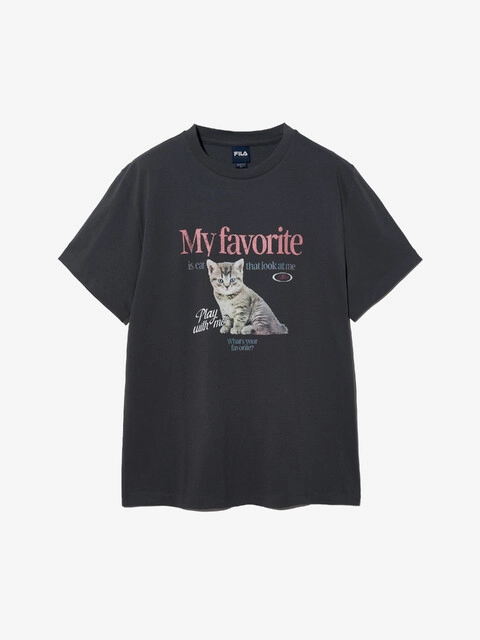 ■FILA■ MY T-shirt Overfit Graphic T-shirt FS252RS01X001217 Fila My T -shirt Overfit Cat T -shirt | WY Store